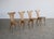 Vintage Brutalist Dining Chairs, 1960s, Set of 4, in Good conditions. Designed 1960 to 1969