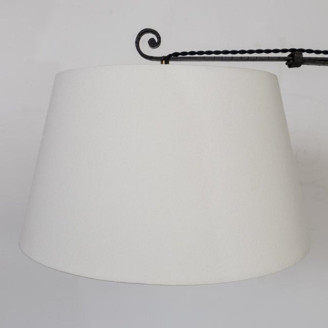 Black French Adjustable Iron Floor Lamp For Sale - Image 8 of 18