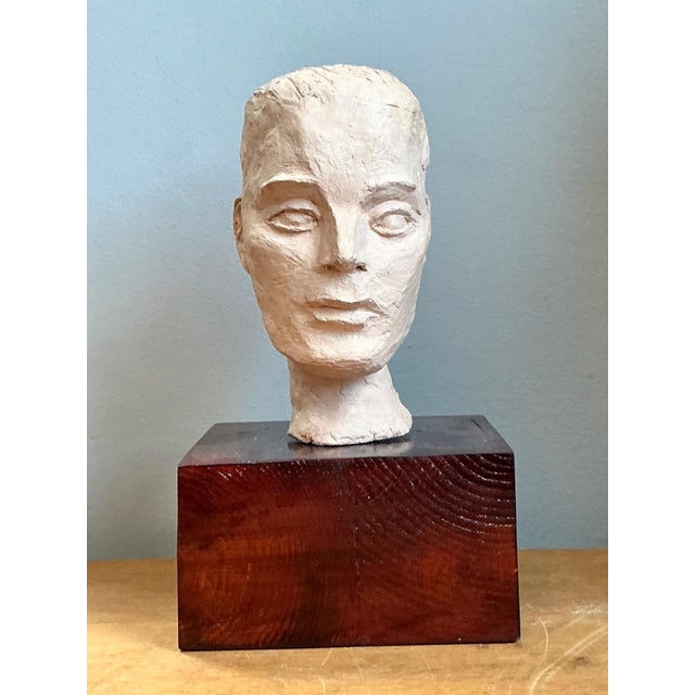 Vintage Plaster Bust of Man For Sale - Image 10 of 18