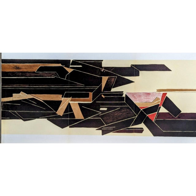 Pablo Palazuelo, Large Abstraction Triptych, 1955, Lithograph For Sale - Image 4 of 4