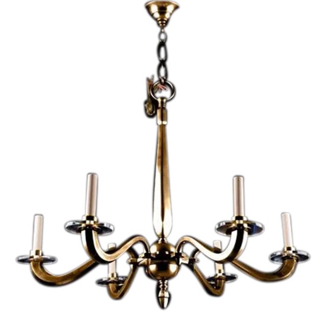 Decco Grande Chandelier in Gold Finish For Sale
