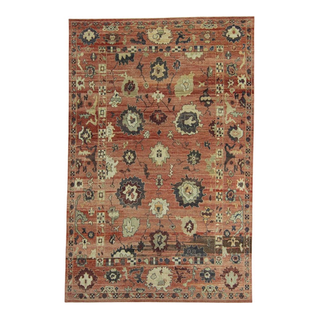 Turkish Oushak Old Wool Rug 9'1" x 13'10" #30135 For Sale