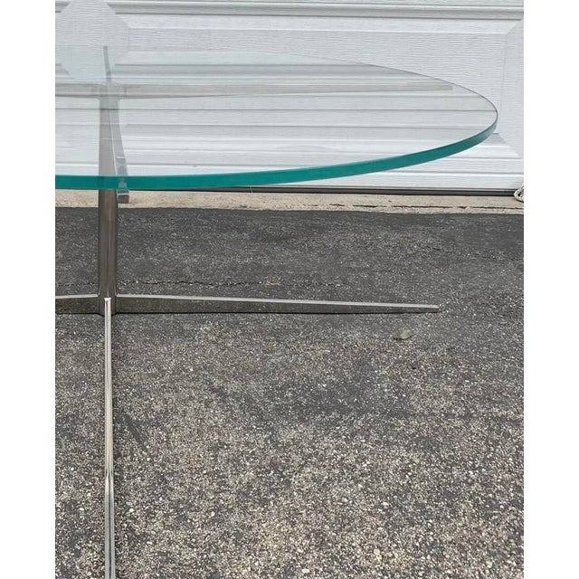 Bernhardt Marc Thorpe for Bernhardt Steel and Glass Coffee Table For Sale - Image 4 of 4