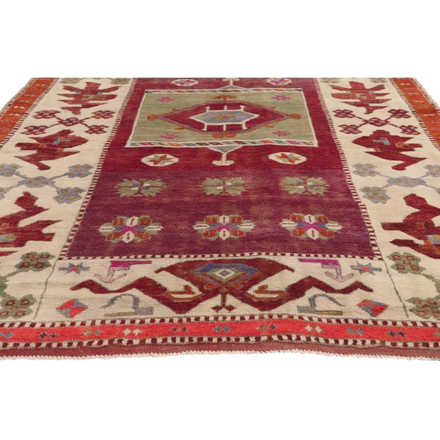 Vintage Turkish Oushak Rug, 05'04 X 11'04 For Sale - Image 4 of 10