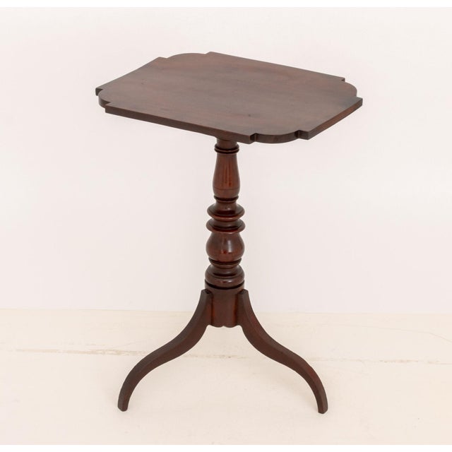 Brown Sheraton Style Tilt-Top Mahogany Tea Table For Sale - Image 8 of 9