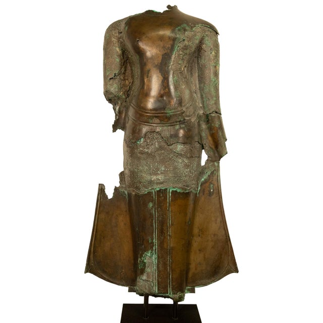 Large Ancient 16thC Thai Ayutthaya Bronze & Copper Buddha Sculpture Statue 1550 For Sale - Image 10 of 16