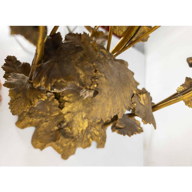 19th Century Electrified Floral Poppy Flower Bronze Candelabra Table Lamp For Sale - Image 17 of 18