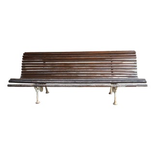 Garden Bench with Cast Iron Legs, 1890s For Sale