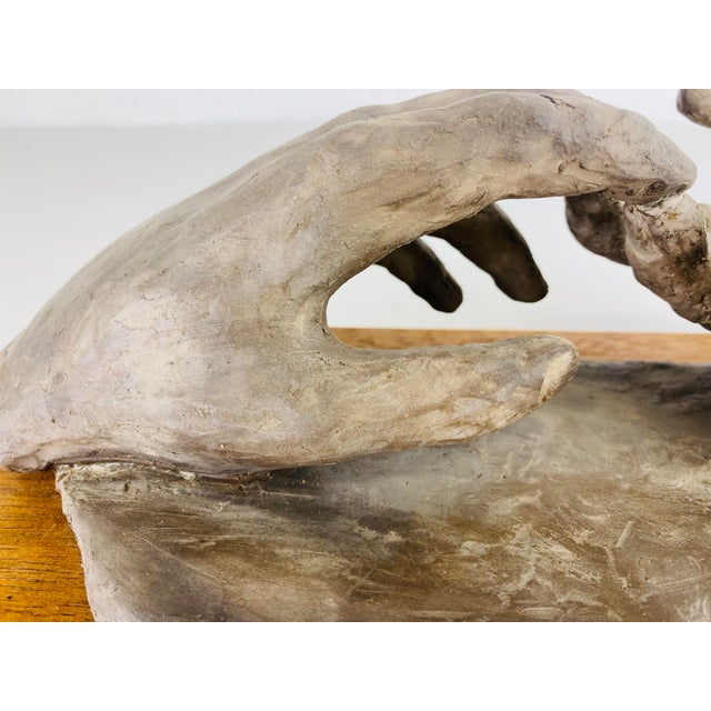 Sculpture Materials Mid Century Vintage Plaster Hand Model Sculpture For Sale - Image 7 of 10