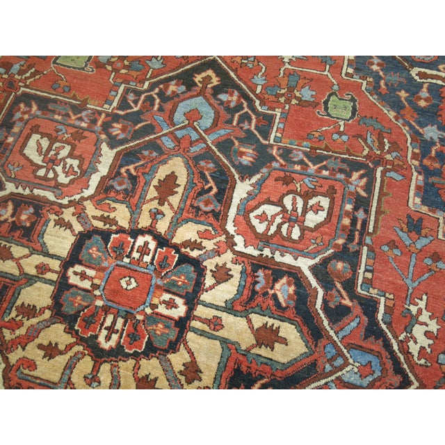 Antique Heriz Rug - 9'11" x 14'1" For Sale In New York - Image 6 of 12