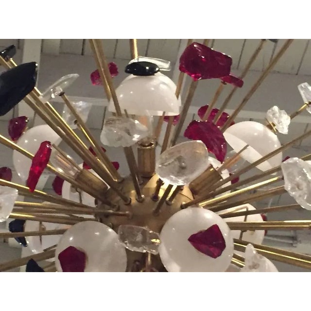 2000 - 2009 Incredible Mid-Century Modern Italian Sputnik Chandelier For Sale - Image 5 of 9