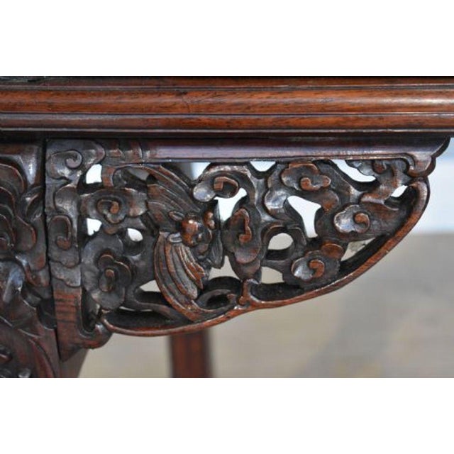 Brown Antique Chinese Padouk Wood Desk, 1880 For Sale - Image 8 of 14