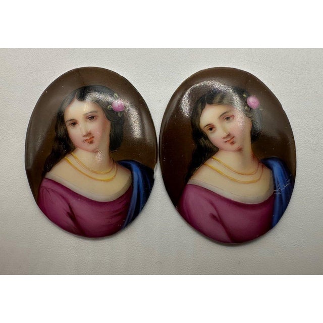 19th Century Medallions Painted on Porcelain, Set of 20 For Sale - Image 4 of 11