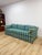 Vintage MCM Retro Plaid Sofa in Electric Blue and Green With Nailhead Trim For Sale - Image 4 of 13