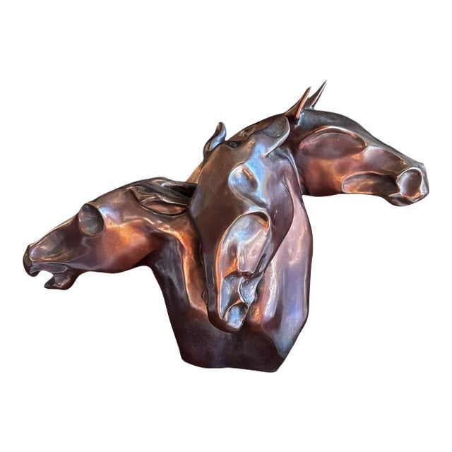 1980s 3 Horse Bronze Sculpture by Lee Andreason, Signed For Sale