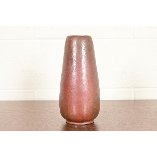 Ramon Ramirez Arts & Crafts Hammered Copper Vase For Sale - Image 12 of 12