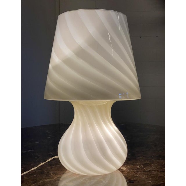 Mid-Century Modern Vintage Glass Mushroom Lamp, 1980s For Sale - Image 3 of 14