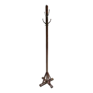 Antique American Freestanding Coat Hat Rack in Solid Rosewood