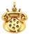 Vintage 14k Yellow Gold Rotary Telephone Charm "I Love You" Enamel Dial For Sale