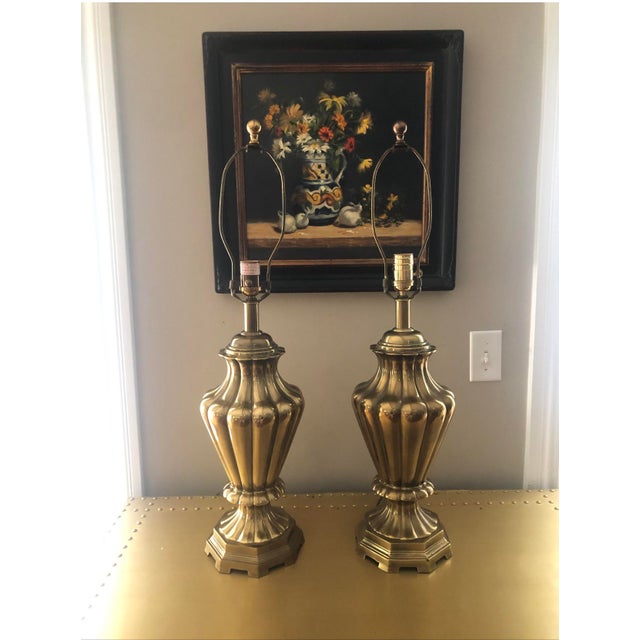 Vintage Italian Ethan Allen Solid Brass Lamps a Pair Chairish