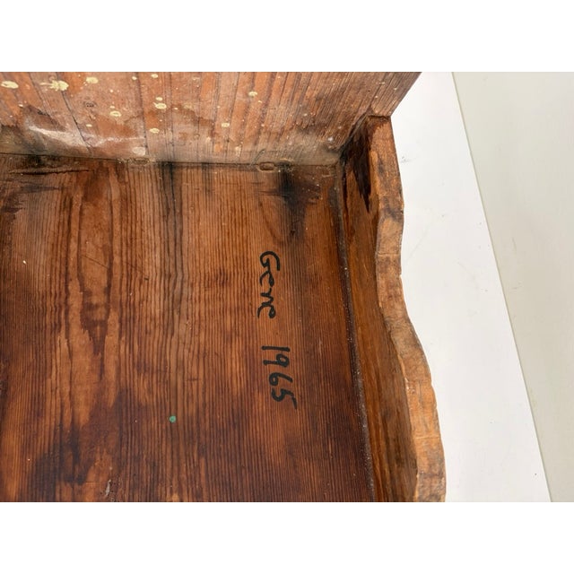 Vintage Painter’s Bench Signed Gene, 1965 For Sale - Image 9 of 14