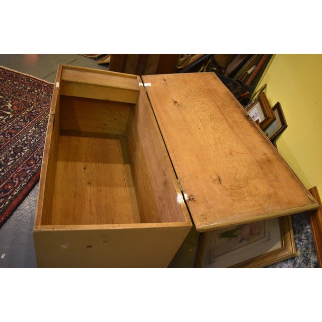 Rustic Primitive Blanket Trunk, 6 Board Antique For Sale - Image 3 of 10