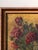 Antique Red Roses Still Life Oil Painting on Canvas · Unsigned Framed Original Floral For Sale - Image 4 of 5