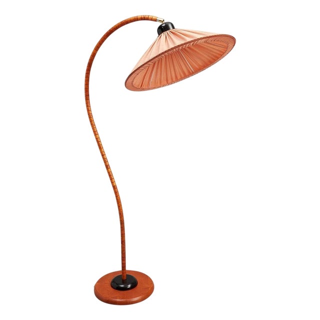 Art Deco Style Pink Swan Neck Floor Lamp from Markslöjd, 1970s For Sale