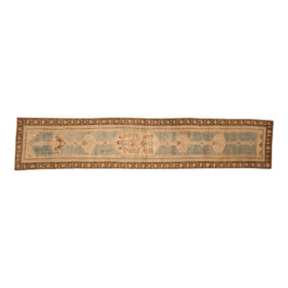 Vintage Distressed Caucasian Rug Runner - 3' x 14'5" For Sale