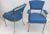 1940s Vintage Blue Dining Chairs- Set of 6 For Sale In Miami - Image 6 of 8