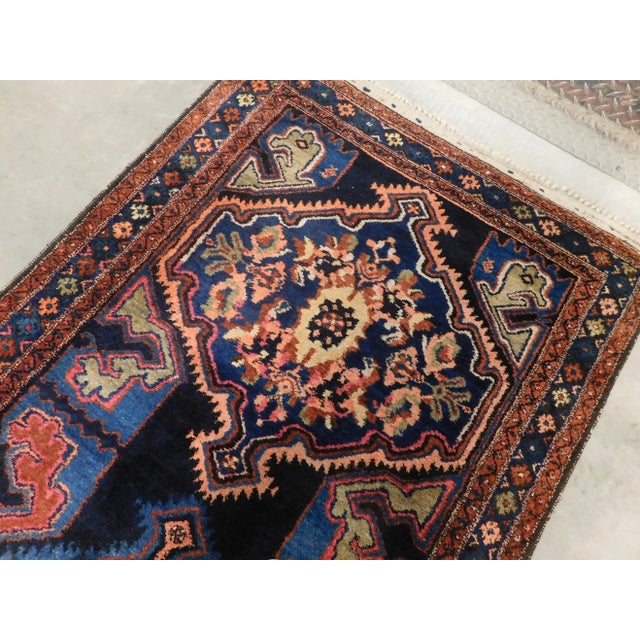 Textile 1940s Vintage Persian Runner Rug 3'10"x 11'5" For Sale - Image 7 of 13