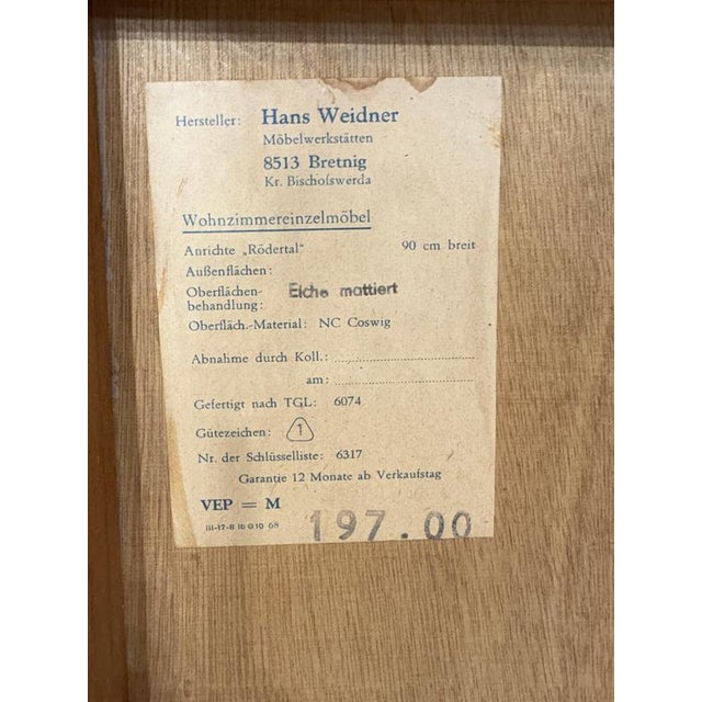Vintage Chest of Drawers in Warm Oak, 1960s For Sale - Image 11 of 12
