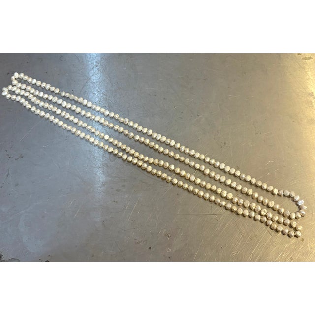 Traditional Freshwater Pearl Necklaces Set of 2 For Sale - Image 3 of 3