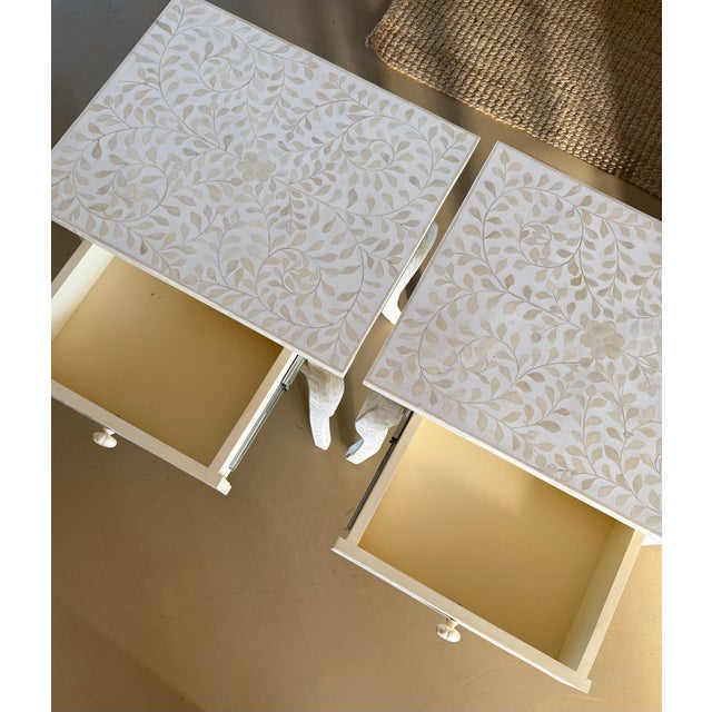 Pair of Mosaic Amira Nightstands by Restoration Hardware, 21st Century For Sale - Image 11 of 12