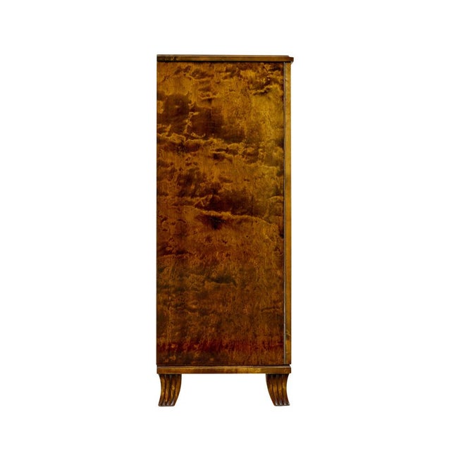 Scandinavian art deco elm and birch inlaid cabinet circa 1940. Beautiful quality swedish made cabinet which was made...
