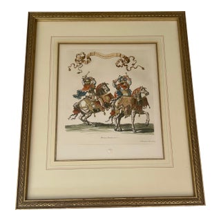 Mid 20th Century Intaglio Engraving Prima Turma Tympanotribae Romani, Etching by F. Chauveau For Sale
