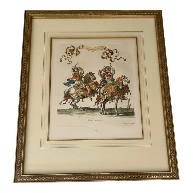Mid 20th Century Intaglio Engraving Prima Turma Tympanotribae Romani, Etching by F. Chauveau For Sale