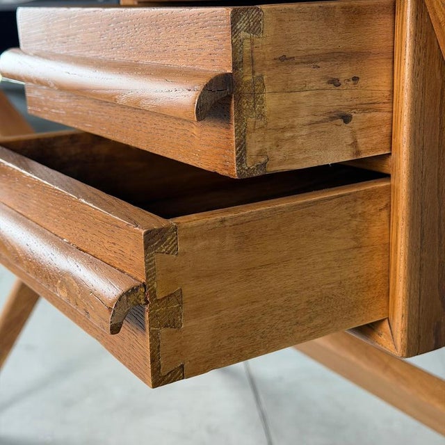 Vintage Writing Desk in Chestnut Wood by Italo Gamberini, Italy, 1940s For Sale - Image 15 of 18