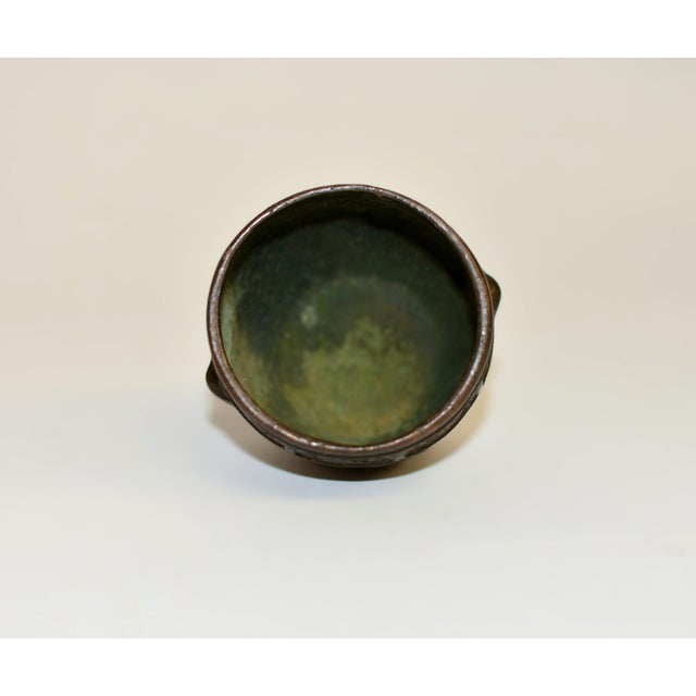 Metal 4 Antique Chinese Solid Bronze Mini Censers Incense Burners For Sale - Image 7 of 18