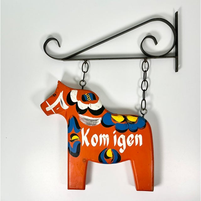 We have been looking for one of these Swedish Dala Horse House Signs for years. And, we could not have found a nicer one...