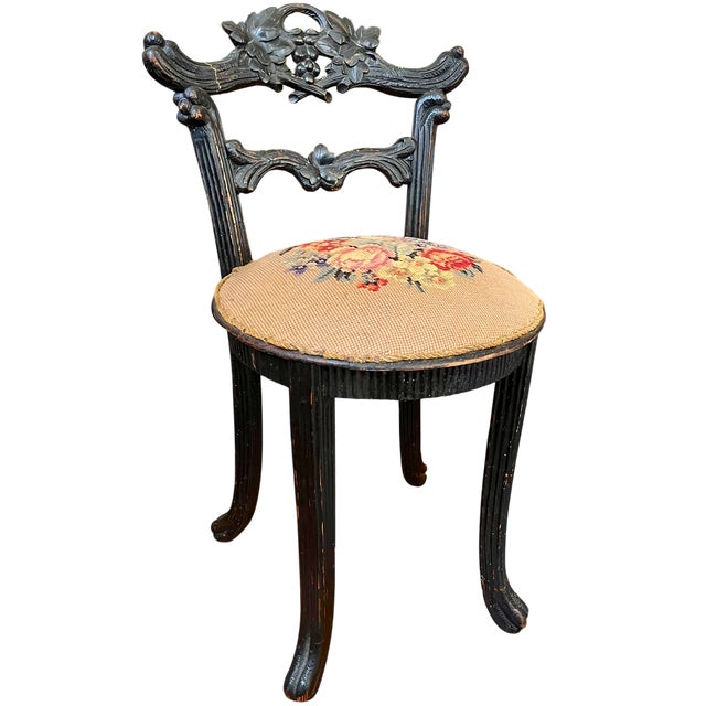 A wonderfully unusual 19th-century hand-carved side chair combining the naturalistic forms of faux bois with the...