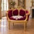 1960 Artisan Louis XVI Burgundy Beech Sofa Set-3 Pc For Sale - Image 6 of 16