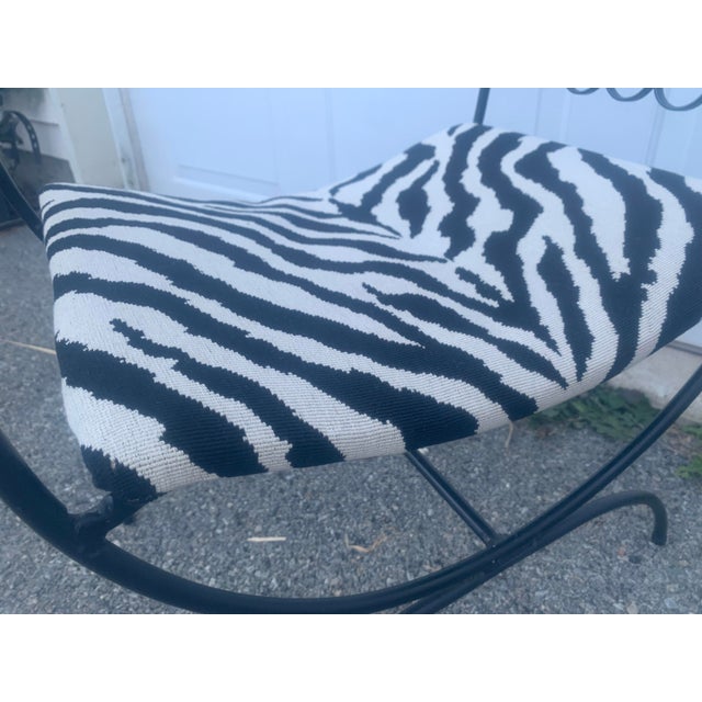 Metal 1960s Arthur Umanoff Grenada Princess Bench New Clarence House Textiles Upholstery For Sale - Image 7 of 10