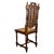Brown 19th Century Antique Oak Carved Hallway Chair with Cane Seat For Sale - Image 8 of 11