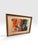 Abstract Vintage Abstract Expressionist Painting in Orange, Teal & Brown, Framed For Sale - Image 3 of 6