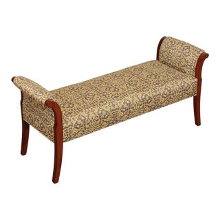 2010s Royal Custom Designs Upholstered 'Beacon' Bench For Sale