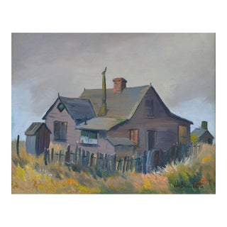 Mendocino Homestead, Vintage 1970's Northern California Landscape by Jon Blanchette For Sale