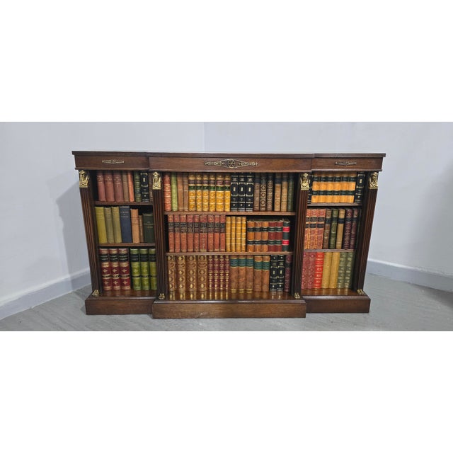 Empire Mahogany Adjustable Library Bookcase, 1920 For Sale - Image 12 of 17