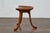 Liberty & Co. English Walnut Thebes Stool With Tripod Base, Turn of the Century, Attributed to Liberty & Co. For Sale - Image 4 of 10
