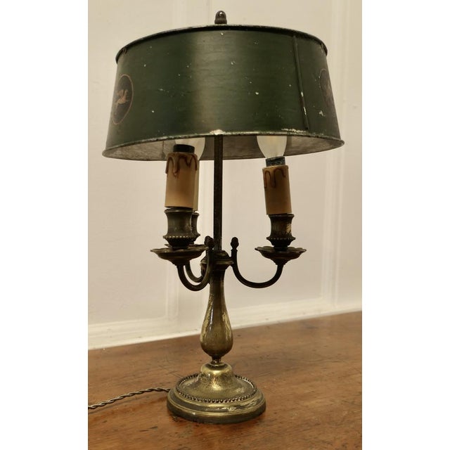 French Silver-Plated Triple Bouillotte Desk Lamp, 1890s For Sale - Image 11 of 11